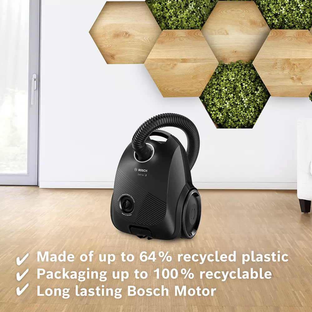 Bosch Series 2 Bagged Vacuum Cleaner Black - BGBS2LB1
