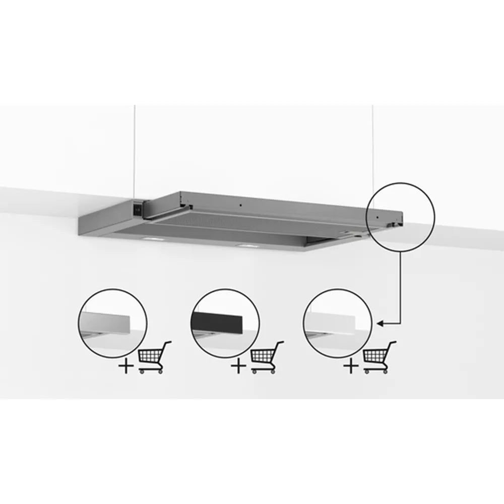 Bosch Series 2 Telescopic Extractor Hood 60 cm Silver metallic - DFL064W53