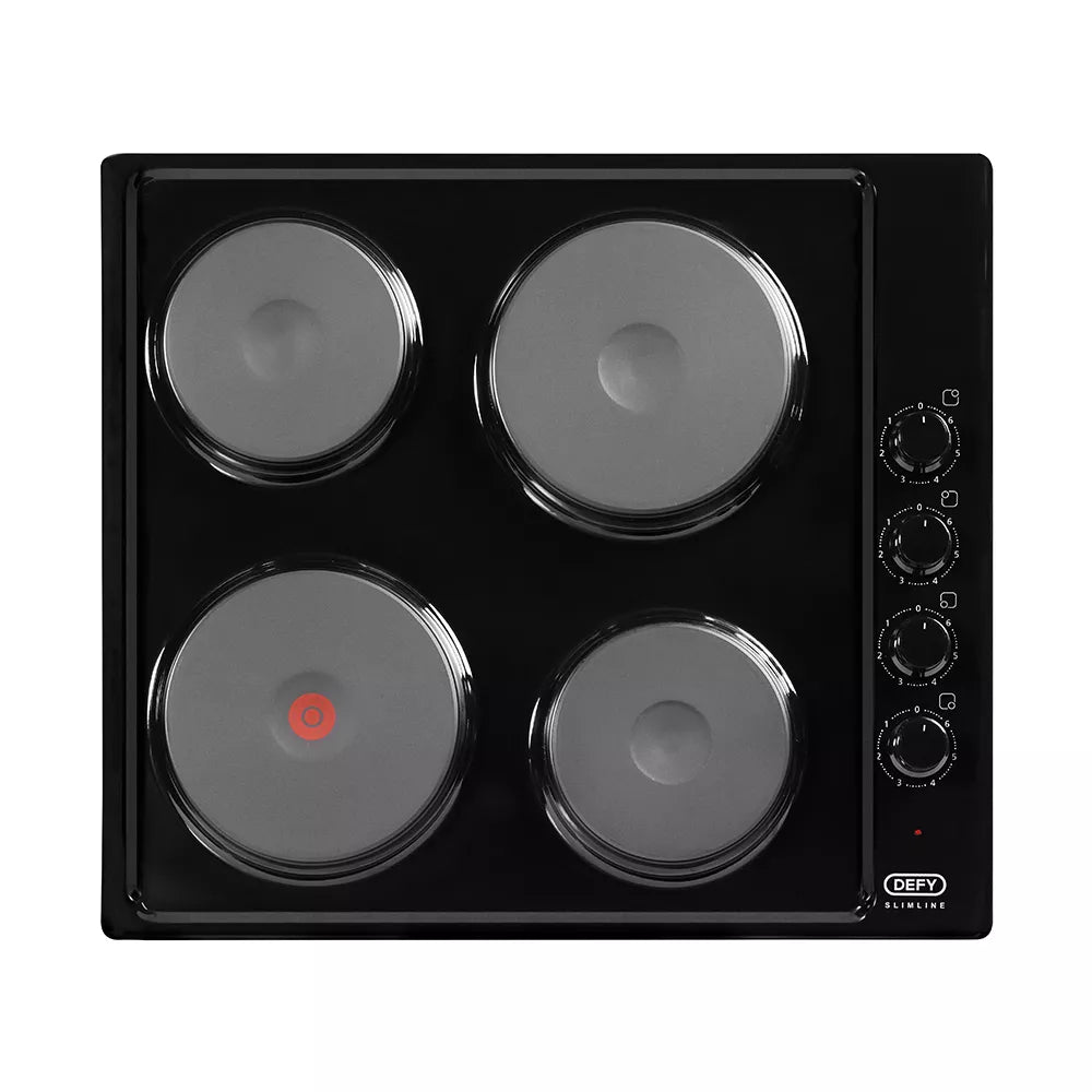 Defy Slimline Solid Hob with CP Black - DHD398