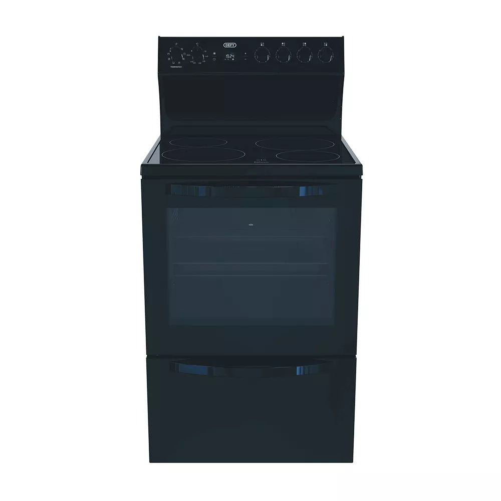 Defy Thermofan+ Kitchenaire 600 Vitroceramic Electric Stove Black - DSS617