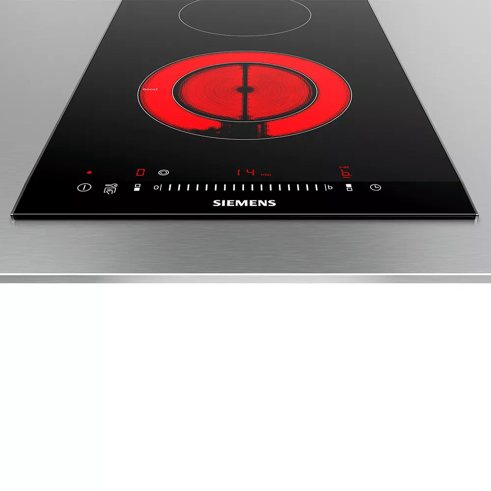 Siemens iQ300 Domino Electric hob 30cm Black, surface mount with fram - ET375FFP1E