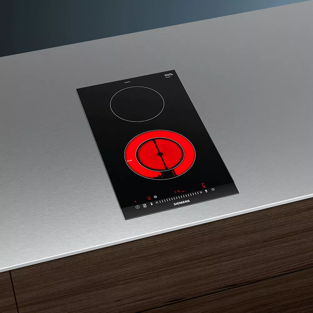 Siemens iQ300 Domino Electric hob 30cm Black, surface mount with fram - ET375FFP1E
