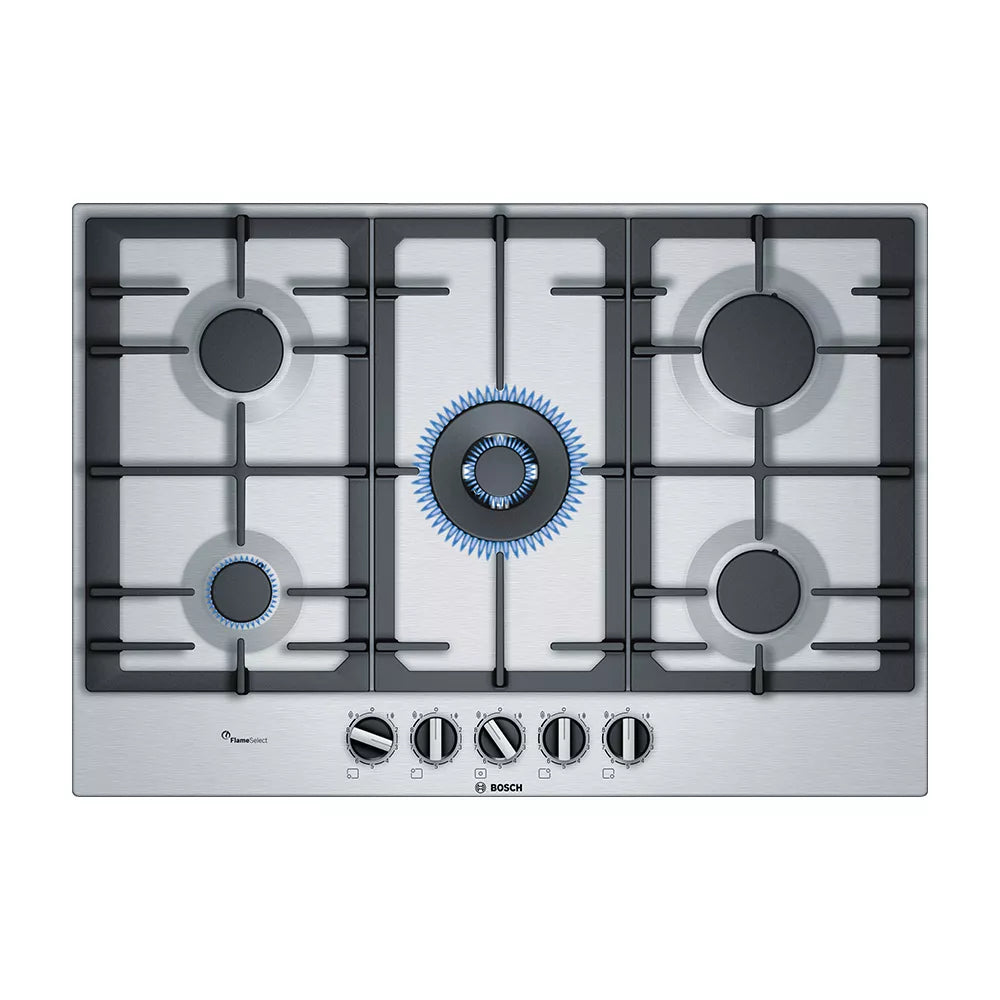 Bosch Series 6 Gas Hob 75 cm Stainless steel -PCQ7A5B90Z