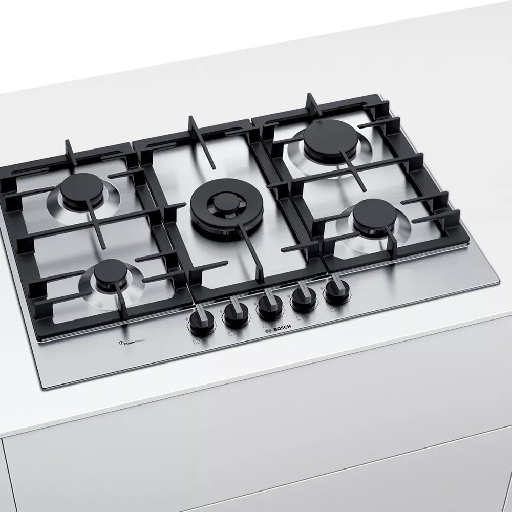 Bosch Series 6 Gas Hob 75 cm Stainless steel -PCQ7A5B90Z