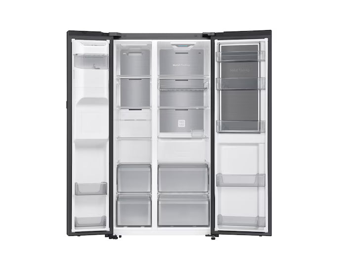 Samsung Bespoke 609L Side x Side with Food Showcase Door – Black RS80F64G2FFA