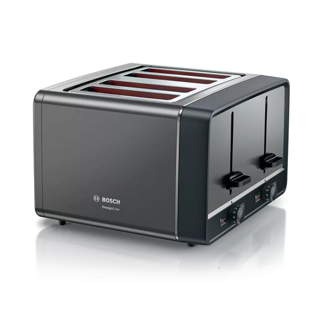 BOSCH 4 SLICE TOASTER GUN METAL - TAT5P445GB
