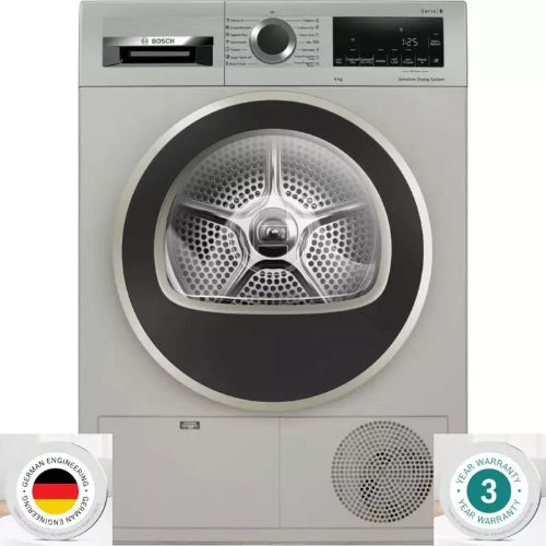 Bosch Series 6 Condenser Dryer 9kg – Silver Inox WPG1411XZA