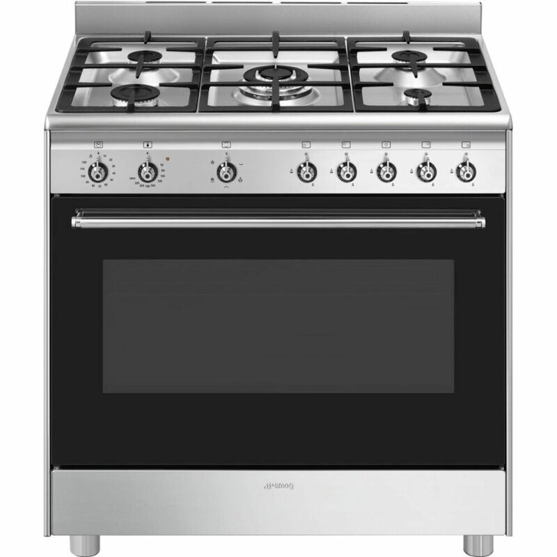 SMEG 90cm Concert Full-Gas cooker – Stainless steel SSA91GGX2