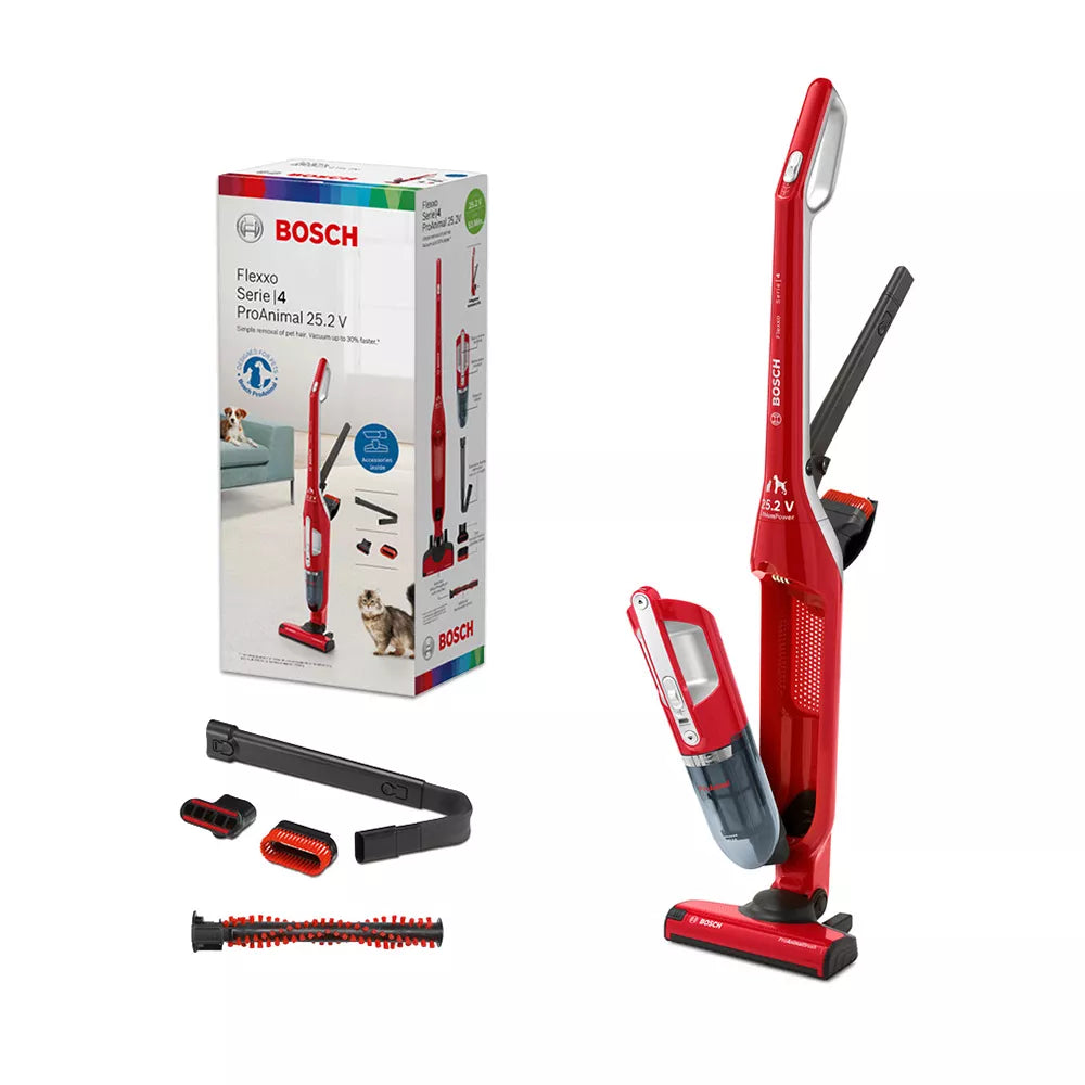 Bosch Series 4 Red Cordless Handheld Vacuum Cleaner - BBH3ZOO25