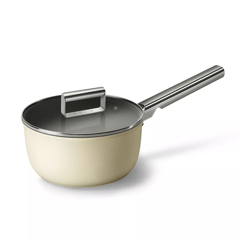 Smeg 20cm Saucepan with Lid - CKFS2011CRM