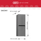 Defy 247lt Bottom Mounted Fridge Freezer - Metallic - DAC447