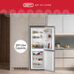 Defy 247lt Bottom Mounted Fridge Freezer - Metallic - DAC447