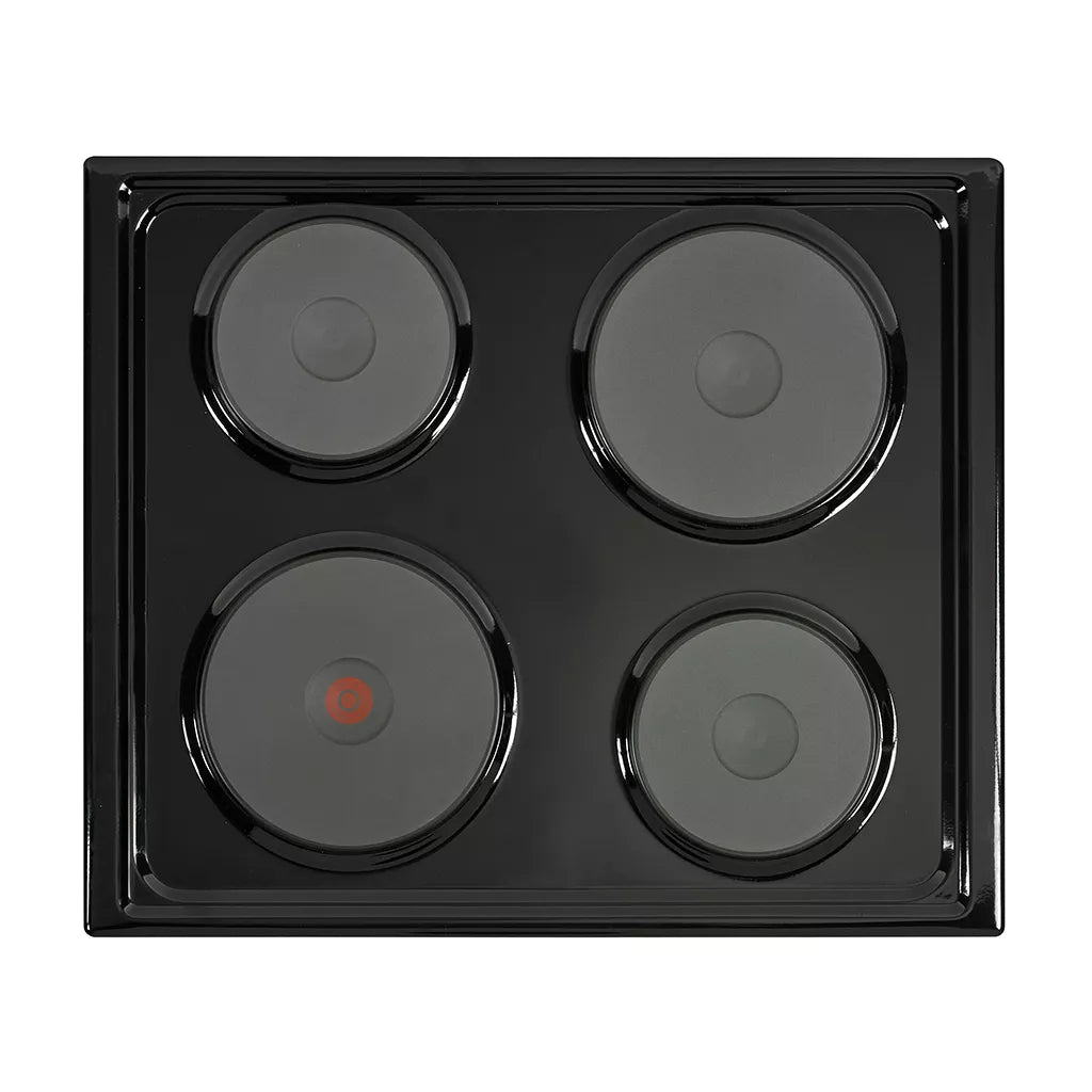 Defy Slimline Bundle - DCB822E - 60cm Glass Undercounter Oven Black + 60cm 4 Solid Plates Hob Black