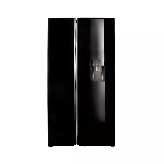 Defy 496lt Elegant Black Glass Side-by-Side – DFF456