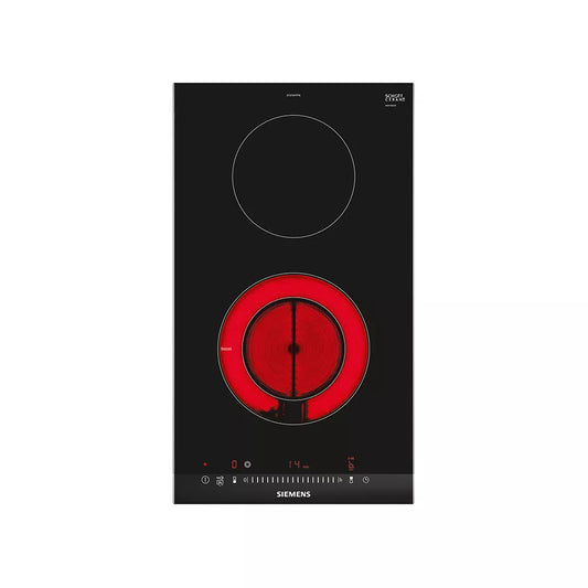 Siemens iQ300 Domino Electric hob 30cm Black, surface mount with fram - ET375FFP1E