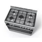 Bosch Series 6 Dual fuel range cooker Stainless steel - HSB737357Z