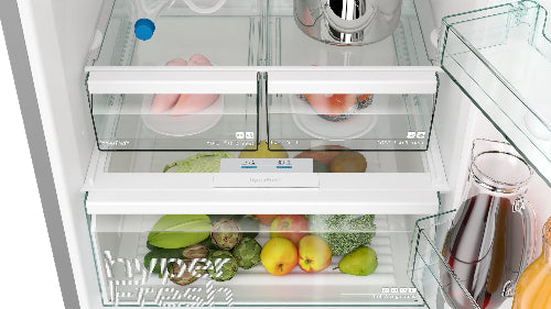 Siemens 483 Litre Fridge / Freezer – Brushed steel KG55NVIE0N