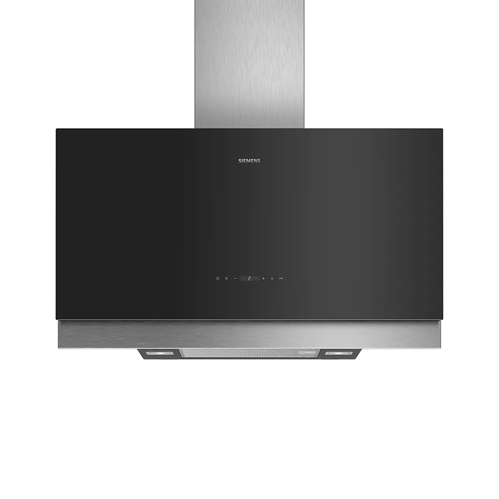 Siemens iQ500 Wall-mounted Extractor Hood 90 cm clear glass black printed - LC97FQP60