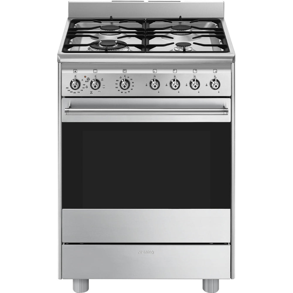 Smeg 60cm Concert Gas/Electric Cooker – Stainless Steel SSA60MX2