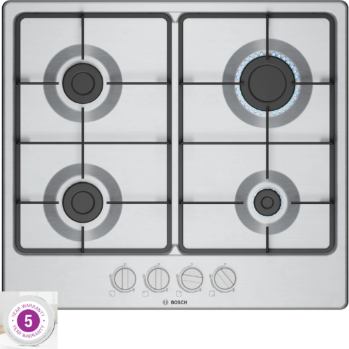 Bosch 60cm Series 2 gas hob – Stainless Steel PGP6B5K60Z