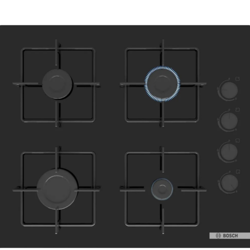 Bosch 60cm Series 4 Gas on Glass hob – Black POP6C6P30M