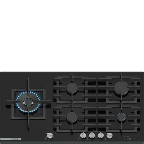 Bosch 90cm Series 8 Gas on Glass Hob – Black PRS9A6H40Z