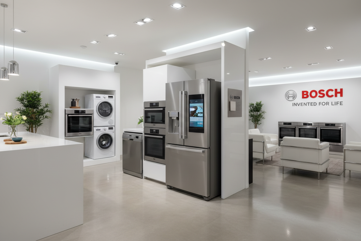 Bosch appliance in a show room effect 