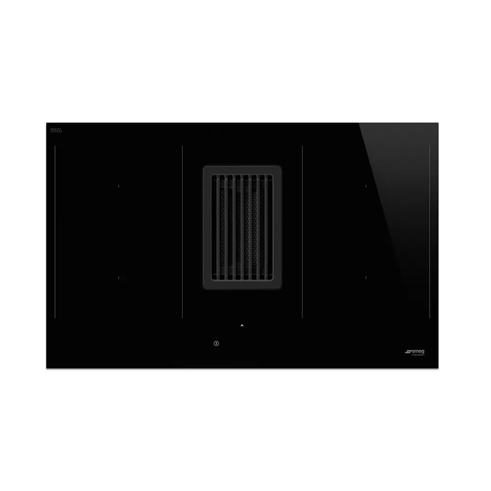 Smeg COMBINATION INDUCTION HOB AND INTEGRATED EXTRACTOR - HOBD482D (Black glass) 80cm