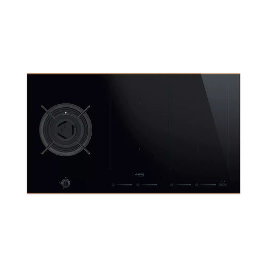 Smeg DOLCE STIL NOVO GAS & INDUCTION HOB - PM6954R (Copper trim) 90cm