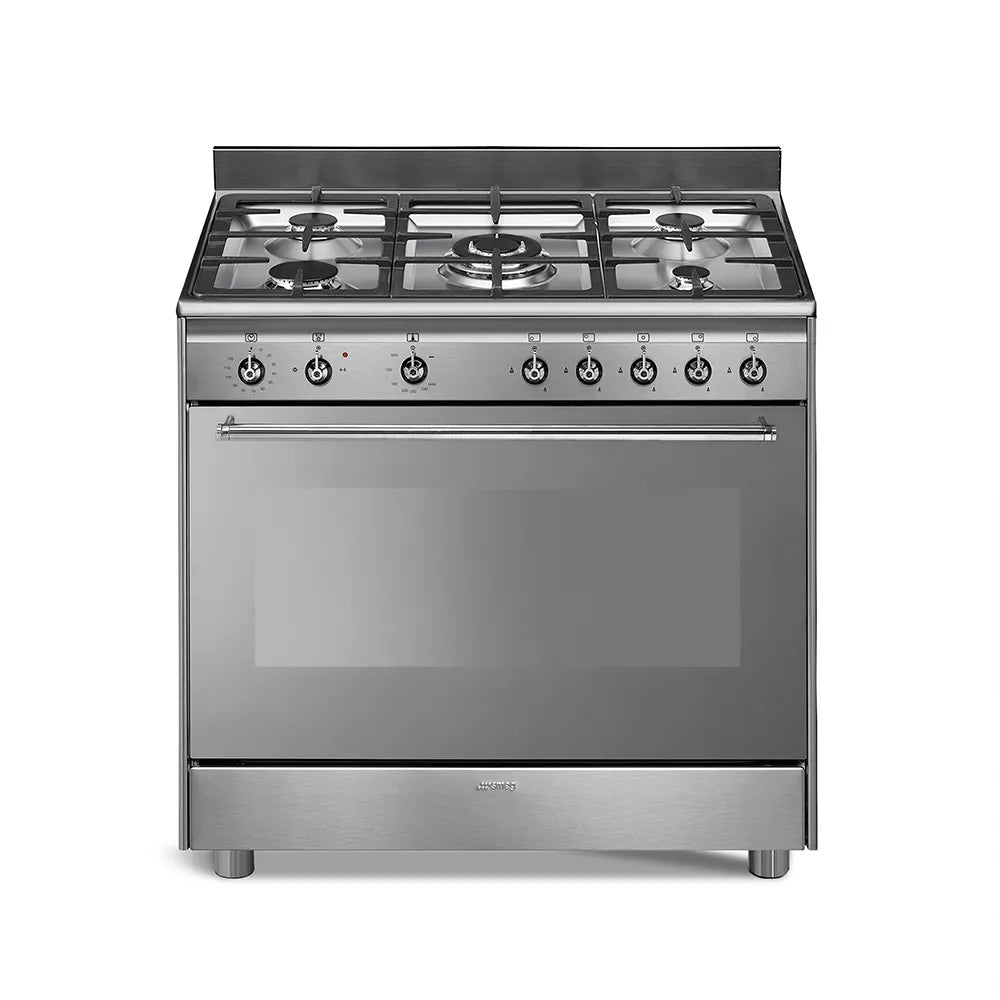 Smeg CONCERT FULL GAS COOKER - SSA91GGX9 (Stainless steel) 90cm