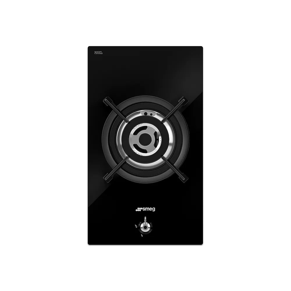 Smeg CLASSIC DOMINO GAS-ON-GLASS HOB - PV331CN (Black glass) 30cm