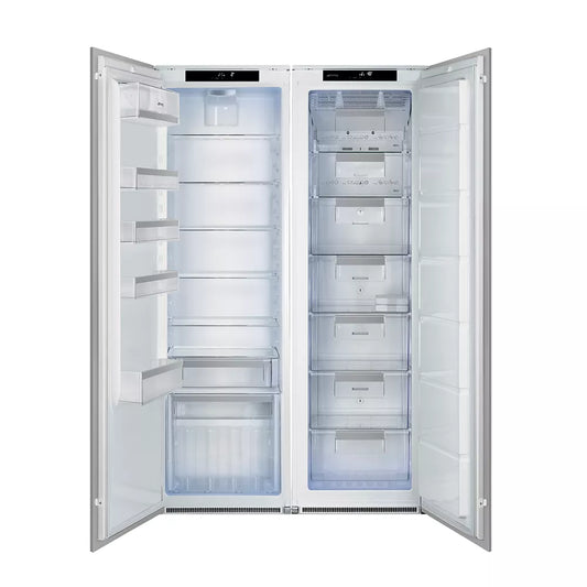 Smeg INTEGRATED FRIDGE & FREEZER SET - ZAS7L176F2P & ZAS7F174NP (White) 55cm