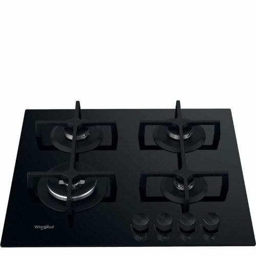 Whirlpool 4 Burner Gas on glass hob – Black GOA6423/NB1